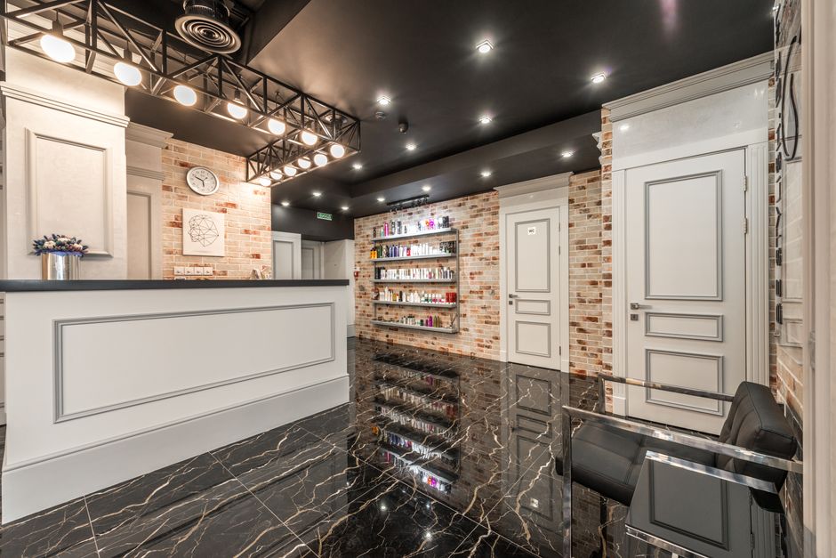 Spa reception area with a calm, welcoming interior